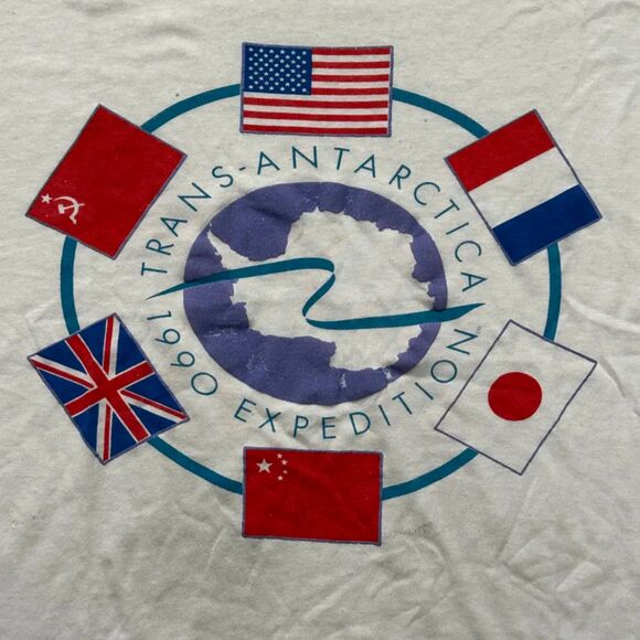 Vintage 1990 Trans-Antarctica Expedition T Shirt Size XL The North Face RARE - Picture 3 of 7